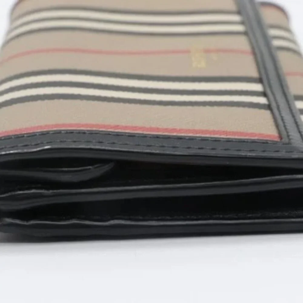Burberry Halton Striped Canvas Continental Wallet Clutch - Picture 8 of 14